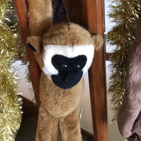 4 long plush stuffed hanging monkeys stuffed velcro hands Wild Republic Aurora - Picture 3 of 15